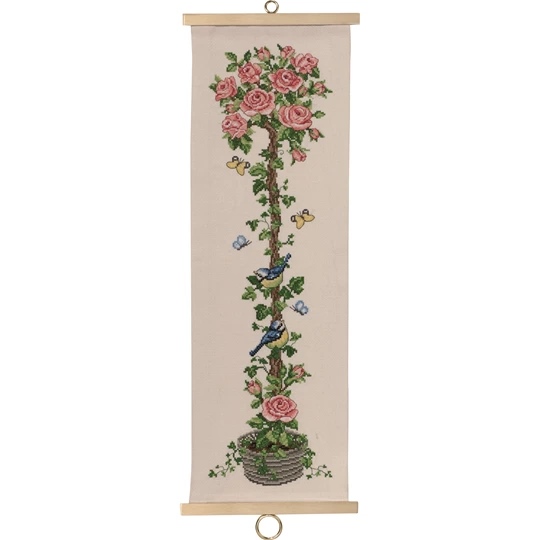 Image 1 of Permin Rose Tree Cross Stitch Kit