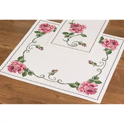 Permin Rose Table Mat Cross Stitch Kit