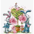 Image of Luca-S Bunny Love Cross Stitch Kit