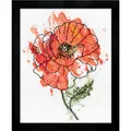 Image of Design Works Crafts Peach Floral Cross Stitch Kit