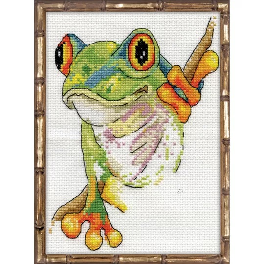 Image 1 of Design Works Crafts Tree Frog Cross Stitch Kit