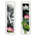 Image of Vervaco Lotus and Buddha Bookmarks Cross Stitch Kit