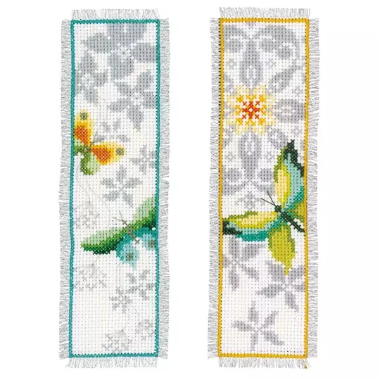 Image 1 of Vervaco Butterfly Bookmarks Cross Stitch Kit