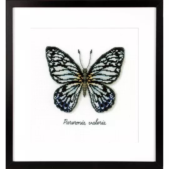 Image 1 of Vervaco Blue Butterfly Cross Stitch Kit