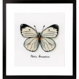 Vervaco White Butterfly Cross Stitch Kit