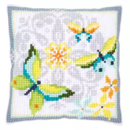 Vervaco Butterflies and Flowers Cushion Cross Stitch Kit