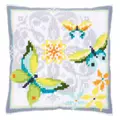 Image of Vervaco Butterflies and Flowers Cushion Cross Stitch Kit