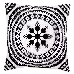Vervaco Black and White Cushion Cross Stitch Kit