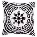 Image of Vervaco Black and White Cushion Cross Stitch Kit