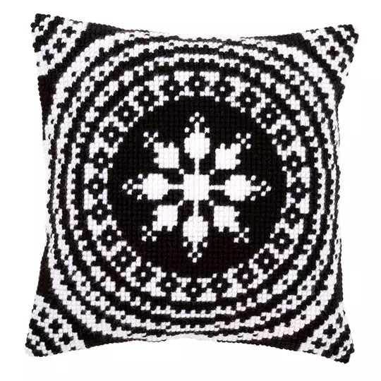 Image 1 of Vervaco White and Black Cushion Cross Stitch Kit