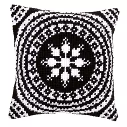 Vervaco White and Black Cushion Cross Stitch Kit