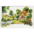 Image of Needleart World Summer Cottage No Count Cross Stitch Kit