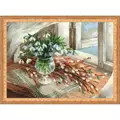 Image of RIOLIS Willow and Snowdrops Cross Stitch Kit