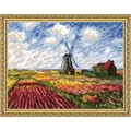 Image of RIOLIS Tulip Fields (Monet) Cross Stitch Kit