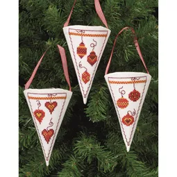 Permin Baubles Tree Pockets Christmas Cross Stitch Kit