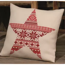 Permin Nordic Star Pillow Christmas Cross Stitch Kit