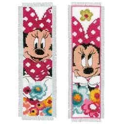 Vervaco Minnie Bookmarks - Set of 2 Cross Stitch Kit