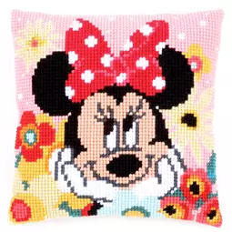 Vervaco Daydreaming Minnie Cushion Cross Stitch Kit