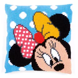 Vervaco Peek-a-Boo Minnie Cushion Cross Stitch Kit