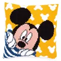 Image of Vervaco Peek-a-Boo Mickey Cushion Cross Stitch Kit