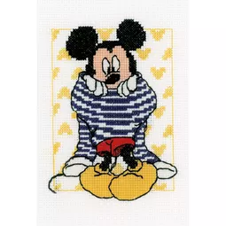 Vervaco Mickey Getting Dressed Cross Stitch Kit