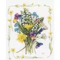 Image of Lanarte Bouquet of Field Flowers Cross Stitch Kit