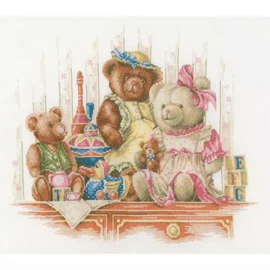 Image 1 of Lanarte Bears and Toys Cross Stitch Kit