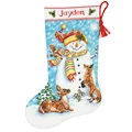 Image of Dimensions Winter Friends Stocking Christmas Cross Stitch Kit