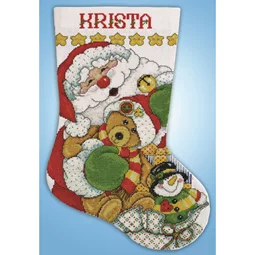 Design Works Crafts Santa Stocking Christmas Cross Stitch Kit