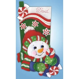 Design Works Crafts Snowman Felt Stocking Christmas Craft Kit