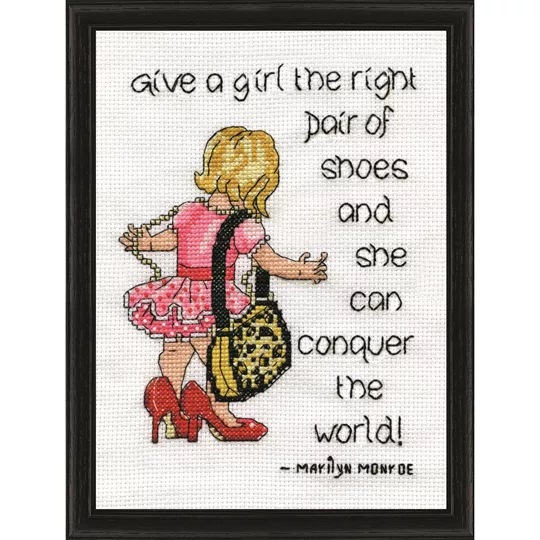 Image 1 of Design Works Crafts Right Pair of Shoes Cross Stitch Kit