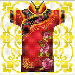 Needleart World Samurai Rose No Count Cross Stitch Kit