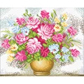 Image of Needleart World Vase of Flowers No Count Cross Stitch Kit