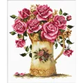 Image of Needleart World Antique Flower Vase No Count Cross Stitch Kit