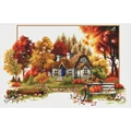 Image of Needleart World Autumn Cottage No Count Cross Stitch Kit