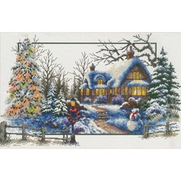 Needleart World Winter Cottage Christmas No Count Cross Stitch Kit