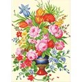Image of Needleart World Elegant Floral Arrangement No Count Cross Stitch Kit