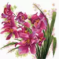 Image of Needleart World Lovely Orchids No Count Cross Stitch Kit