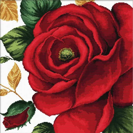 Image 1 of Needleart World Rose No Count Cross Stitch Kit