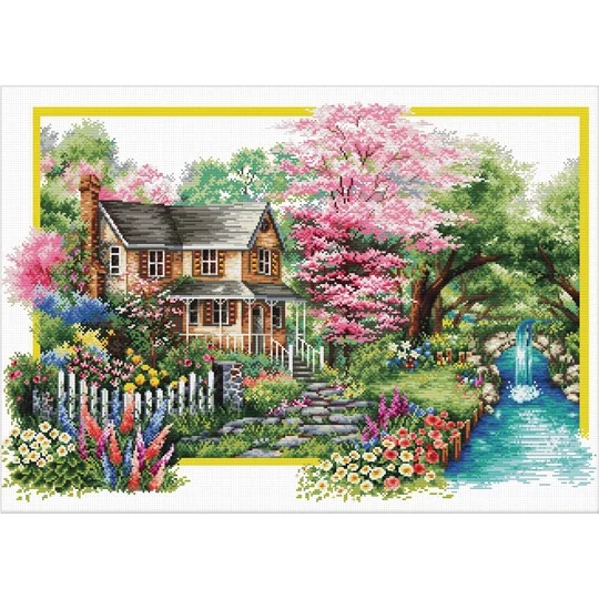 Image 1 of Needleart World Spring Comes No Count Cross Stitch Kit