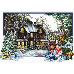 Needleart World Winter Comes Christmas No Count Cross Stitch Kit