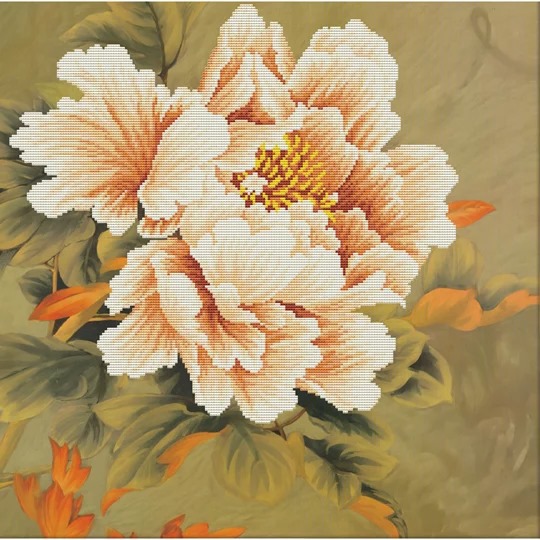 Image 1 of Needleart World Blooming Peony I No Count Cross Stitch Kit