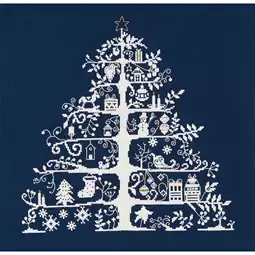 DMC Christmas Tree Blue Cross Stitch Kit