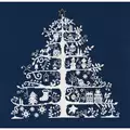 Image of DMC Christmas Tree Blue Cross Stitch Kit
