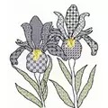 Image of Bothy Threads Irises Blackwork Kit