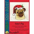Image of Mouseloft Santa's Pug Christmas Cross Stitch Kit