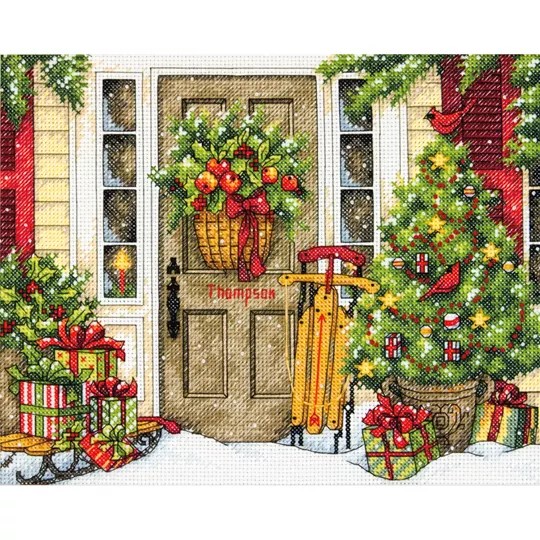 Image 1 of Dimensions Home for the Holidays Christmas Cross Stitch Kit