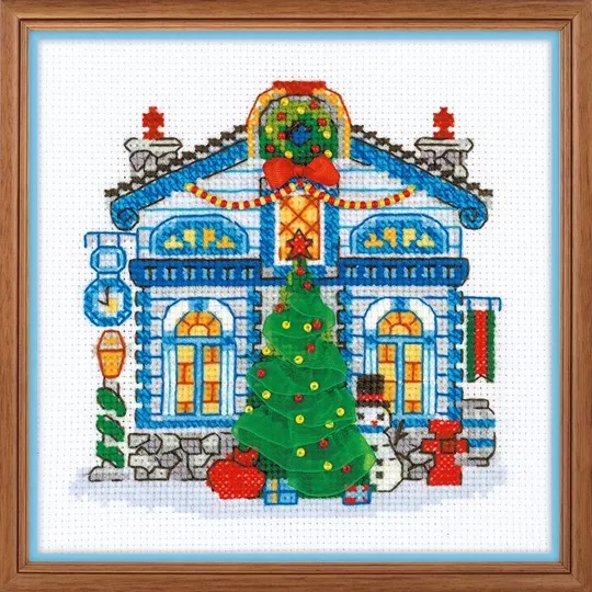 Image 1 of RIOLIS Ice Cabin Christmas Cross Stitch Kit