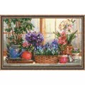 Image of RIOLIS Windowsill with Flowers Cross Stitch Kit