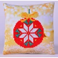 Image of Needleart World Red Bauble Pillow Diamond Dotz Craft Kit Christmas Craft Kit